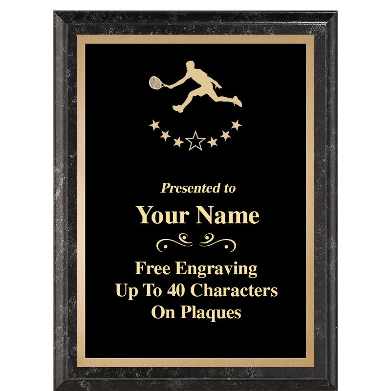 6X8 BLACK MARBLEIZED PLAQUE