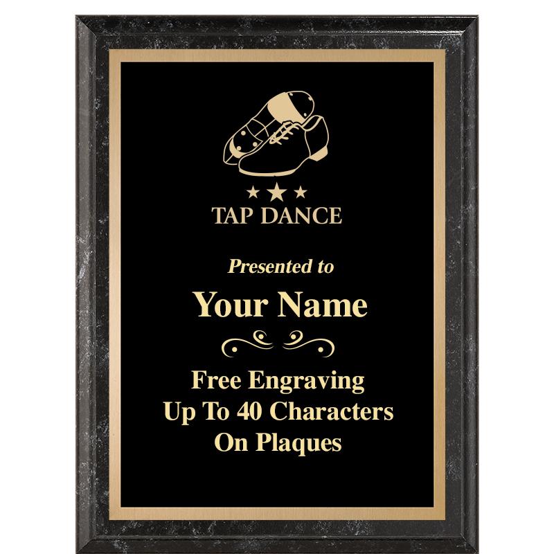 6X8 BLACK MARBLEIZED PLAQUE