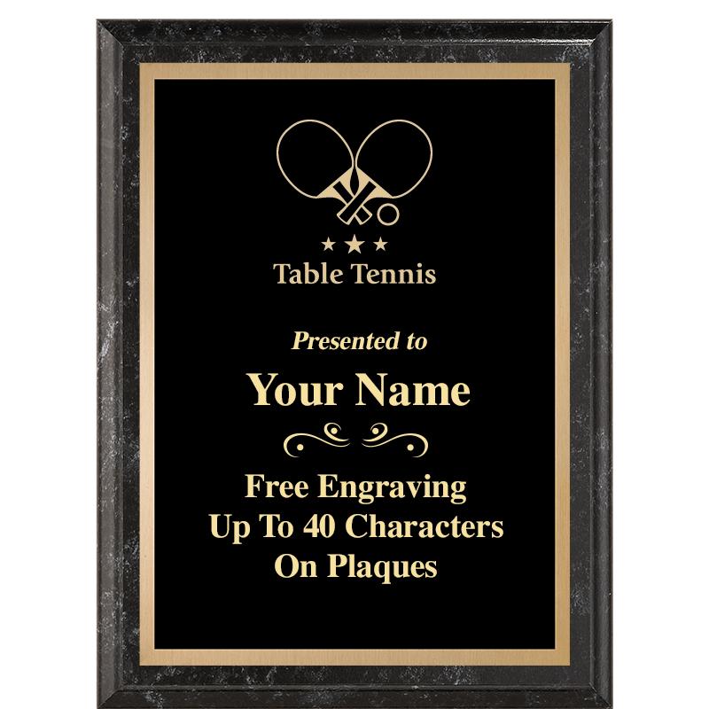 6X8 BLACK MARBLEIZED PLAQUE