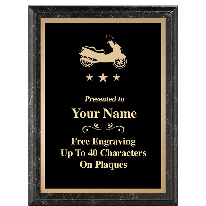 6X8 BLACK MARBLEIZED PLAQUE