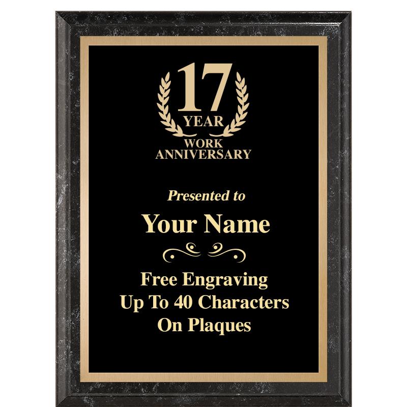 6X8 BLACK MARBLEIZED PLAQUE
