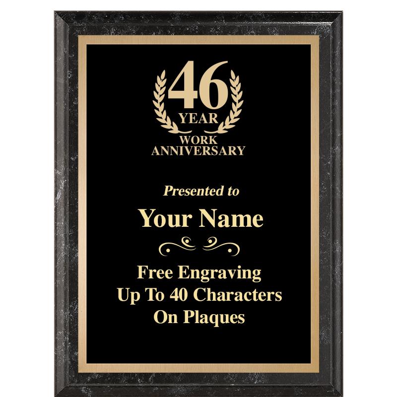 6X8 BLACK MARBLEIZED PLAQUE