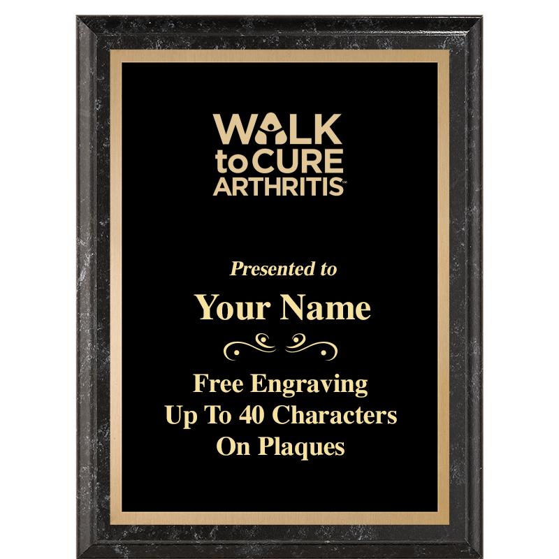 6X8 BLACK MARBLEIZED PLAQUE