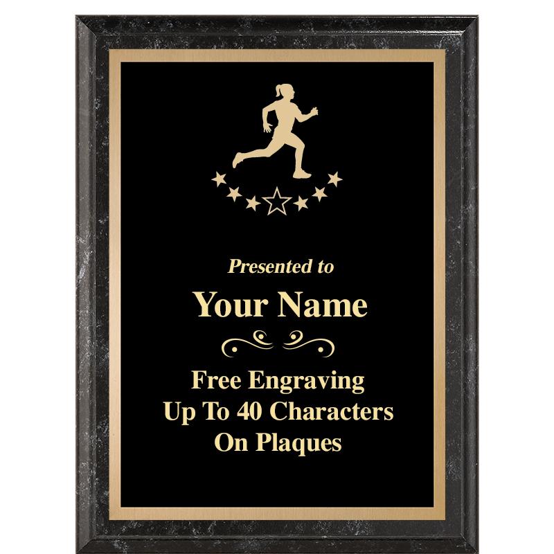 6X8 BLACK MARBLEIZED PLAQUE