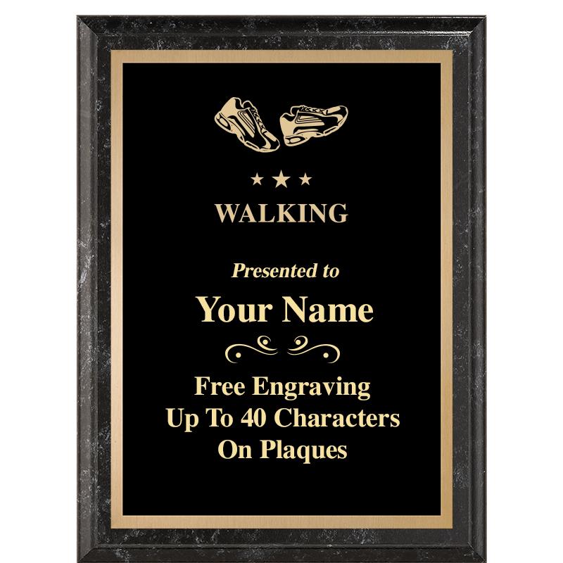 6X8 BLACK MARBLEIZED PLAQUE