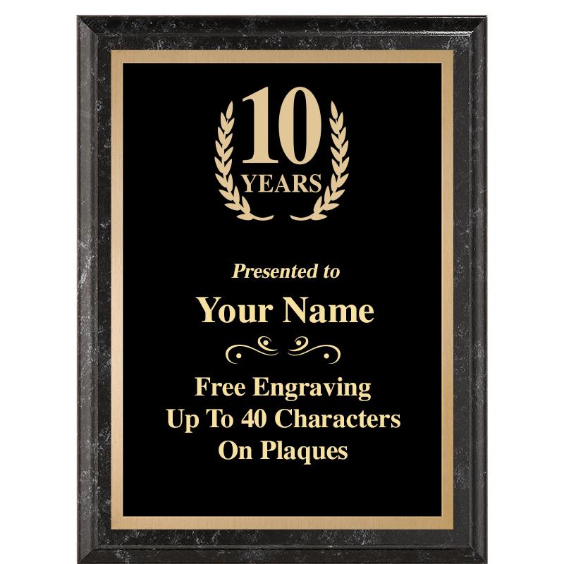 6X8 BLACK MARBLEIZED PLAQUE