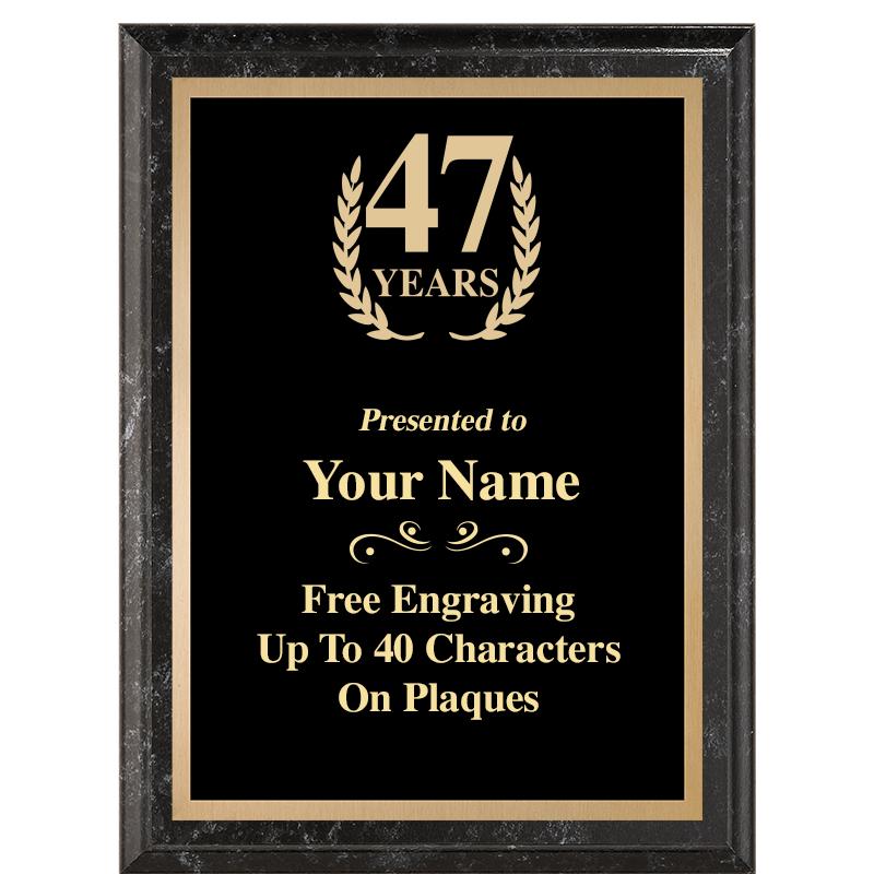 6X8 BLACK MARBLEIZED PLAQUE