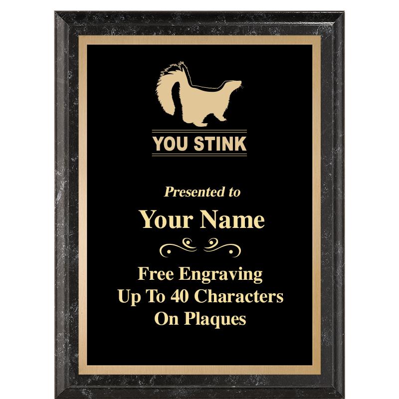 6X8 BLACK MARBLEIZED PLAQUE