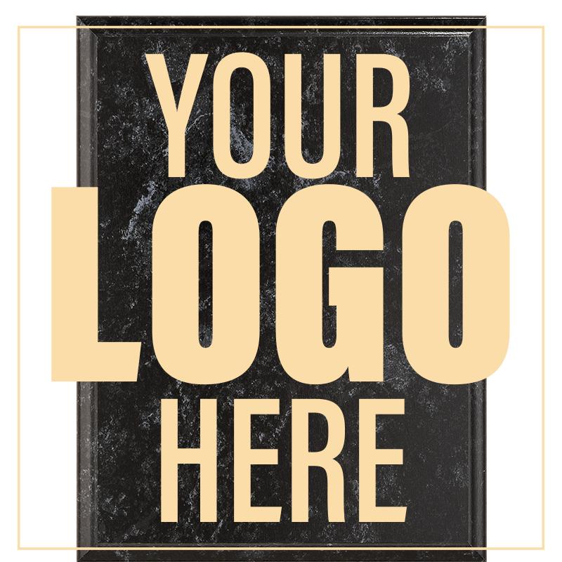 6"X8" CLASSIC BK PLQ W CLR PLT