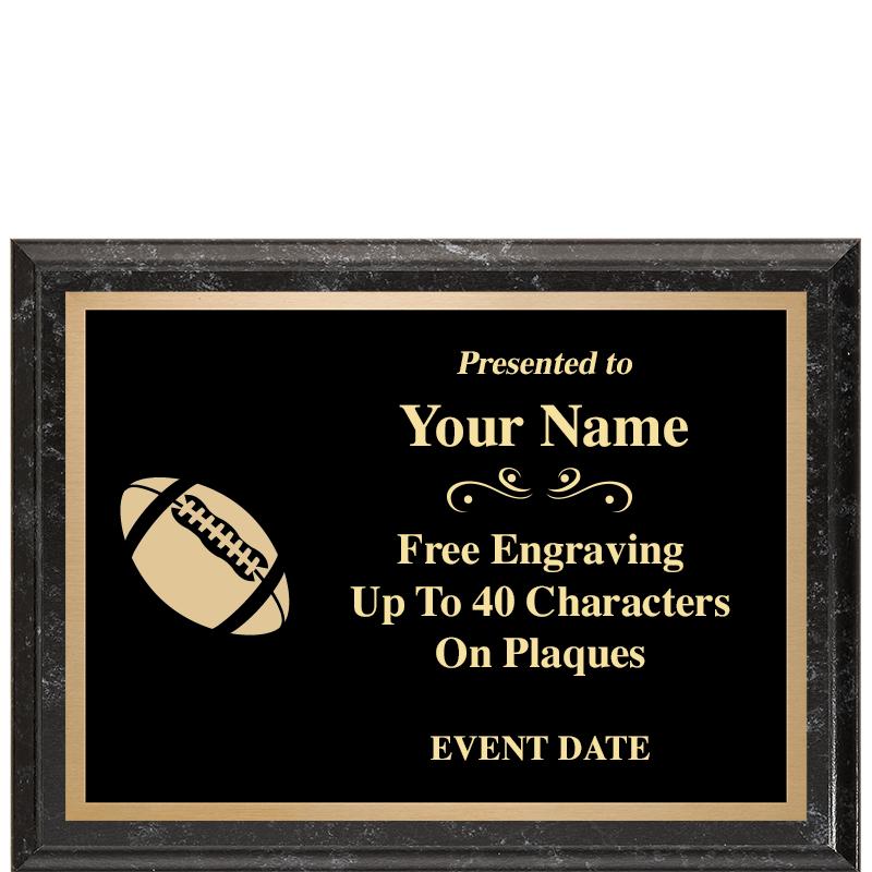 8x6 BLACK MARBLEIZED PLAQUE