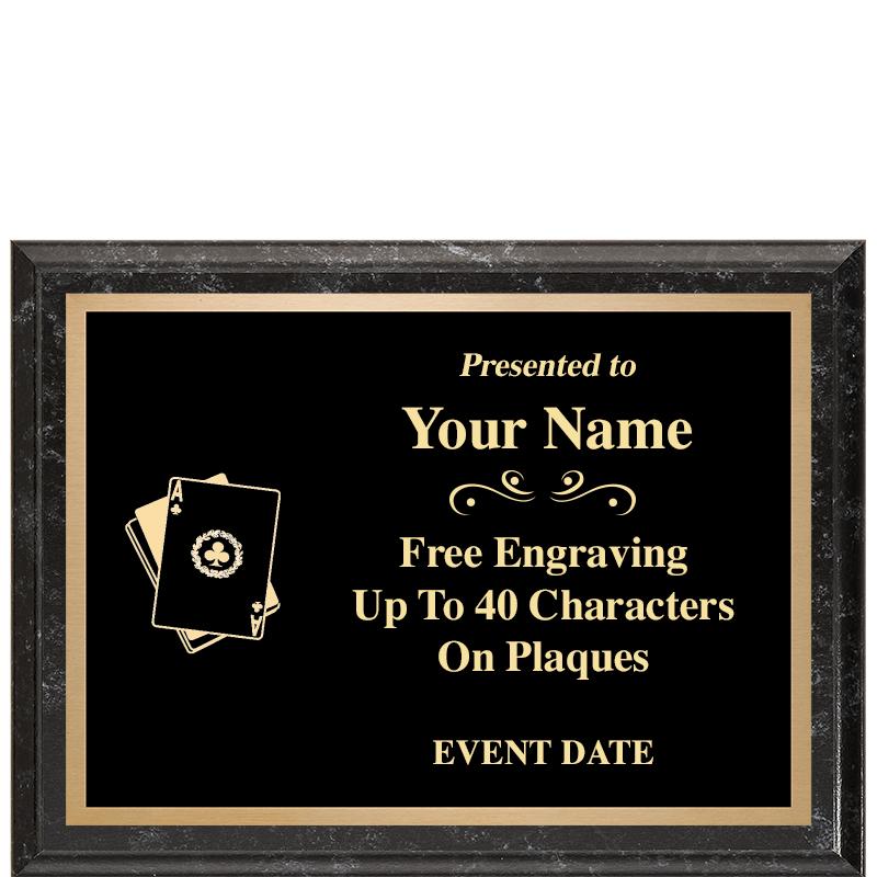 8x6 BLACK MARBLEIZED PLAQUE