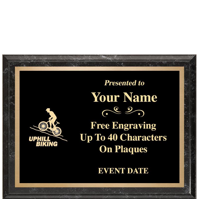 8x6 BLACK MARBLEIZED PLAQUE