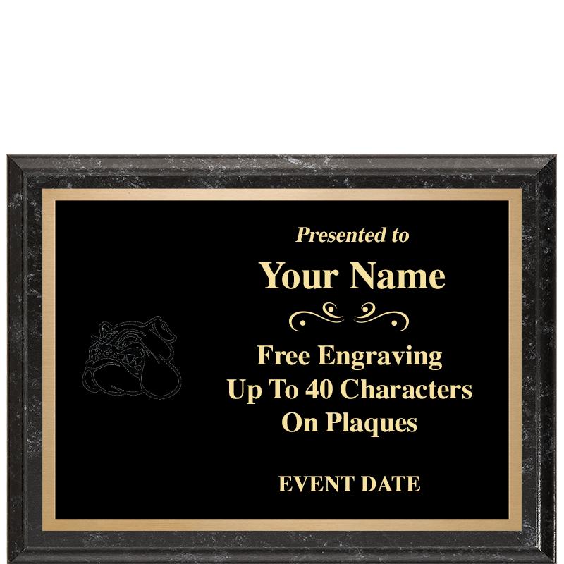 8x6 BLACK MARBLEIZED PLAQUE
