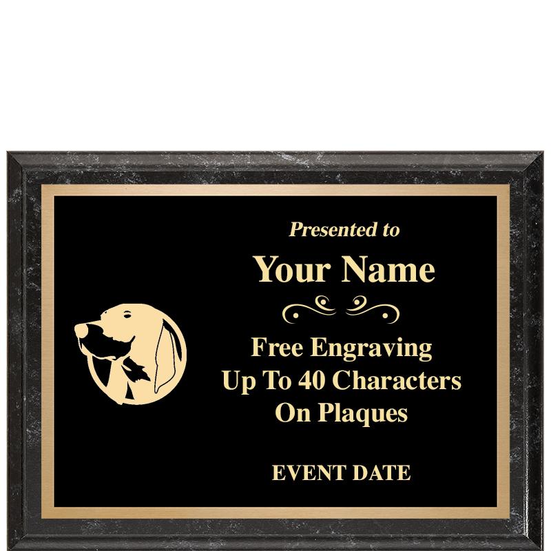 8x6 BLACK MARBLEIZED PLAQUE
