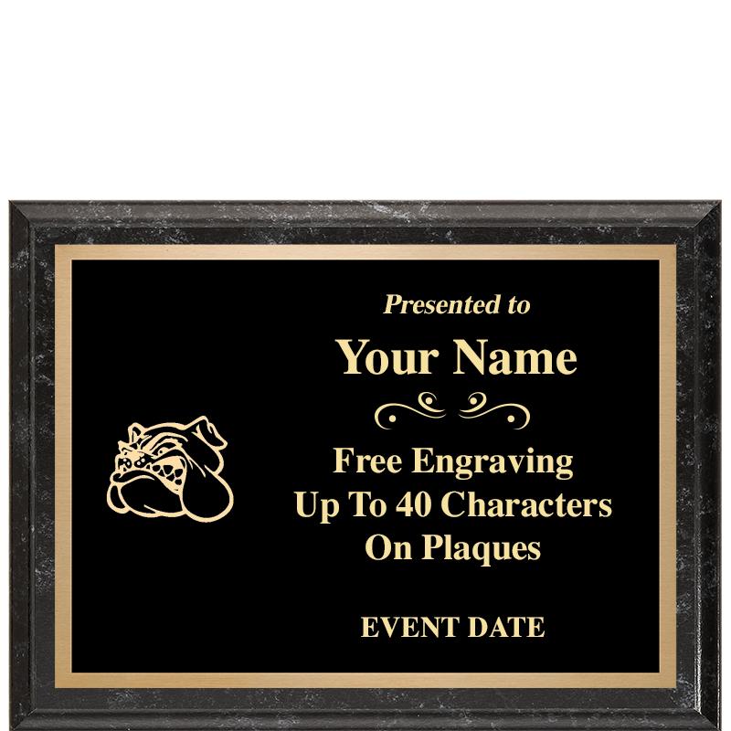 8x6 BLACK MARBLEIZED PLAQUE