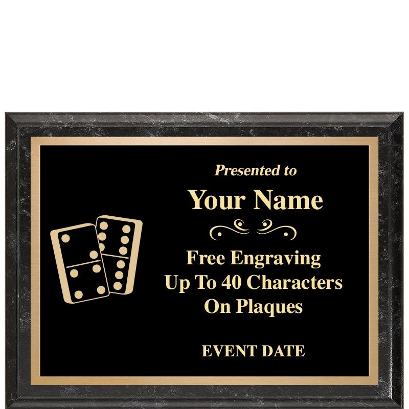 8x6 BLACK MARBLEIZED PLAQUE