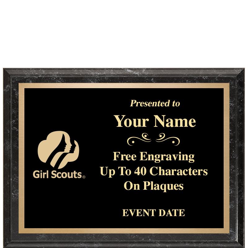 8x6 BLACK MARBLEIZED PLAQUE