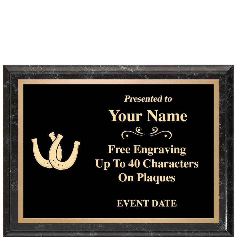 8x6 BLACK MARBLEIZED PLAQUE