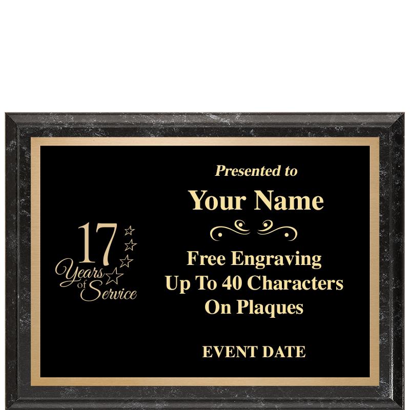8x6 BLACK MARBLEIZED PLAQUE