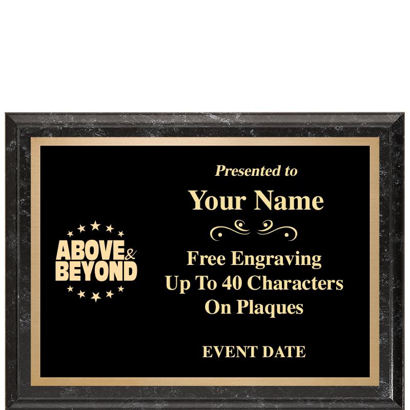 8x6 BLACK MARBLEIZED PLAQUE