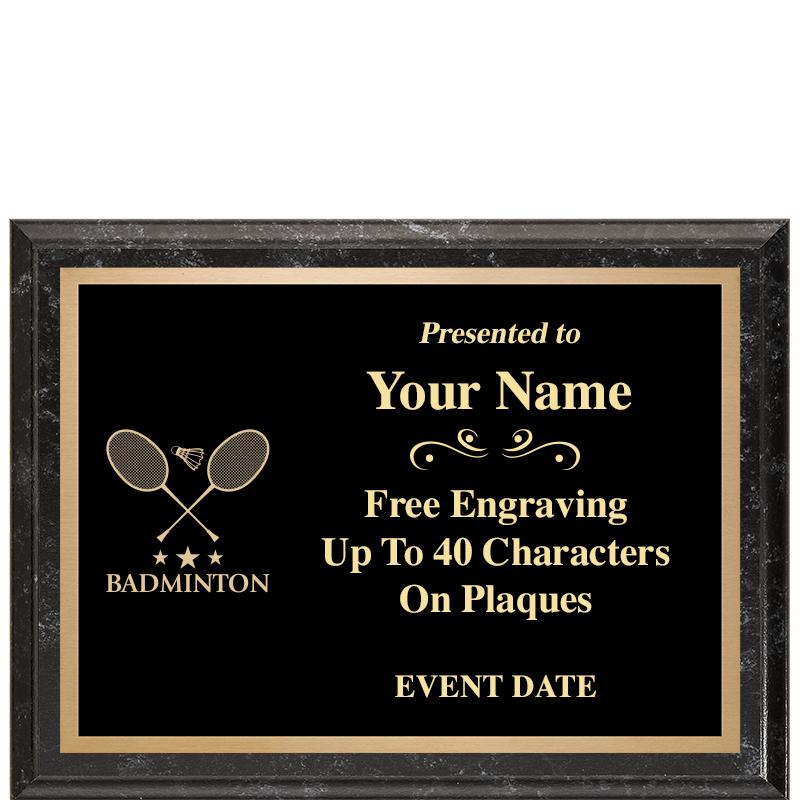 8x6 BLACK MARBLEIZED PLAQUE