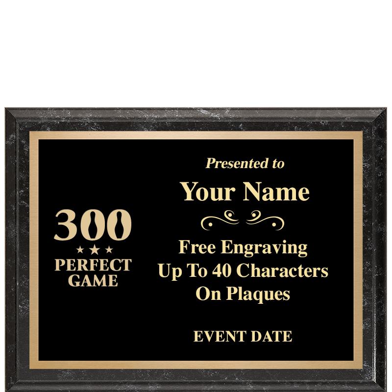 8x6 BLACK MARBLEIZED PLAQUE