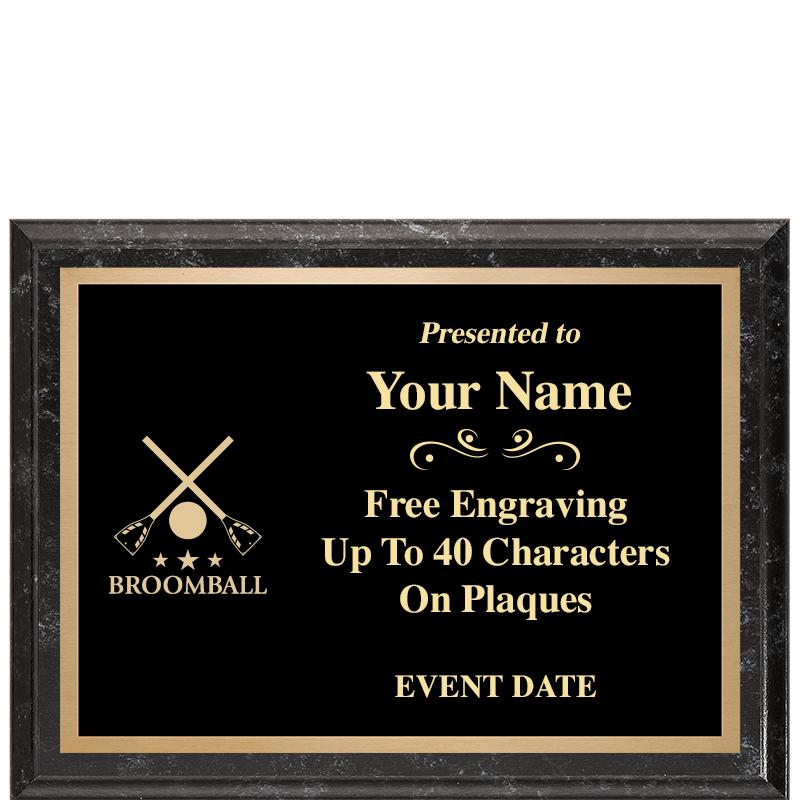 8x6 BLACK MARBLEIZED PLAQUE