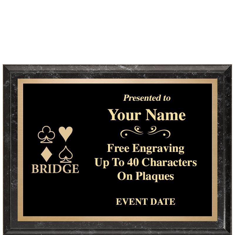 8x6 BLACK MARBLEIZED PLAQUE