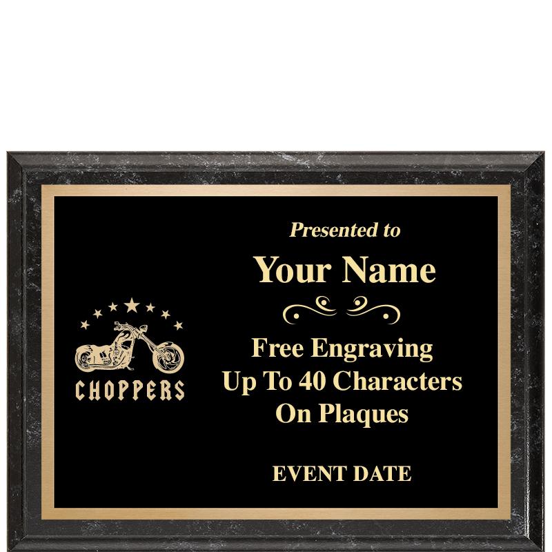 8x6 BLACK MARBLEIZED PLAQUE