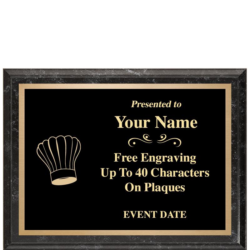 8x6 BLACK MARBLEIZED PLAQUE