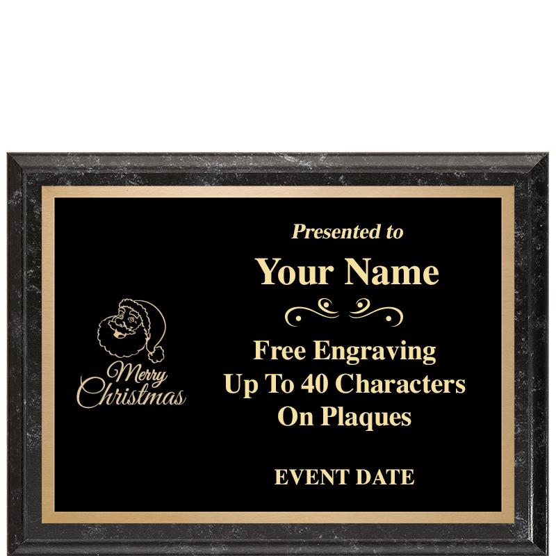 8x6 BLACK MARBLEIZED PLAQUE