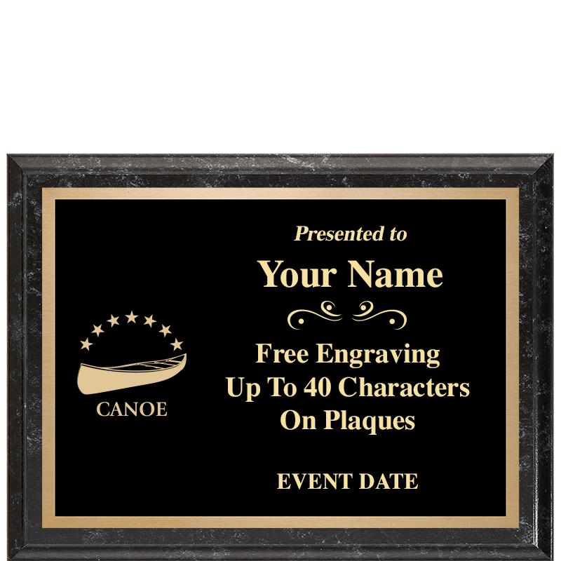 8x6 BLACK MARBLEIZED PLAQUE
