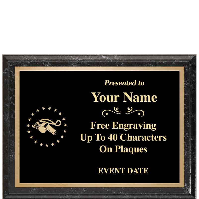 8x6 BLACK MARBLEIZED PLAQUE