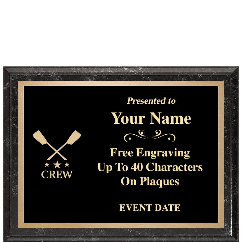 8x6 BLACK MARBLEIZED PLAQUE
