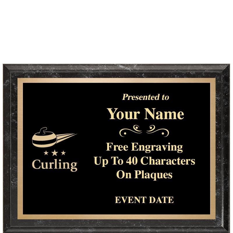 8x6 BLACK MARBLEIZED PLAQUE