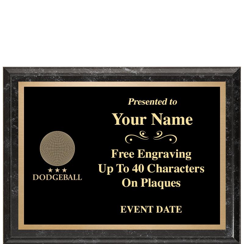 8x6 BLACK MARBLEIZED PLAQUE
