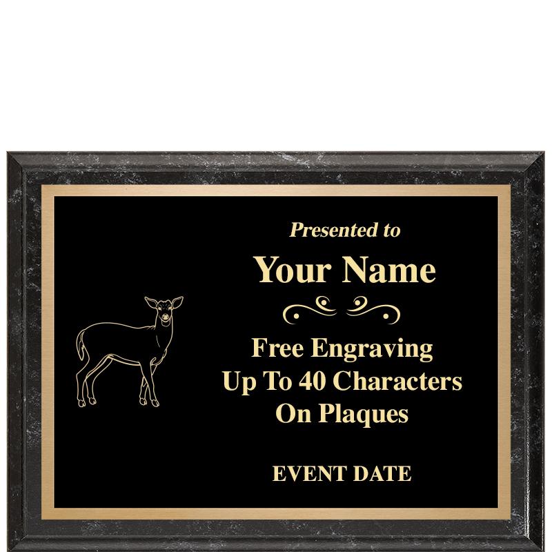 8x6 BLACK MARBLEIZED PLAQUE