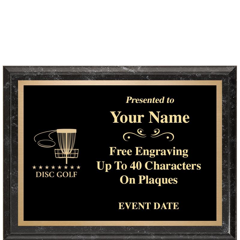 8x6 BLACK MARBLEIZED PLAQUE