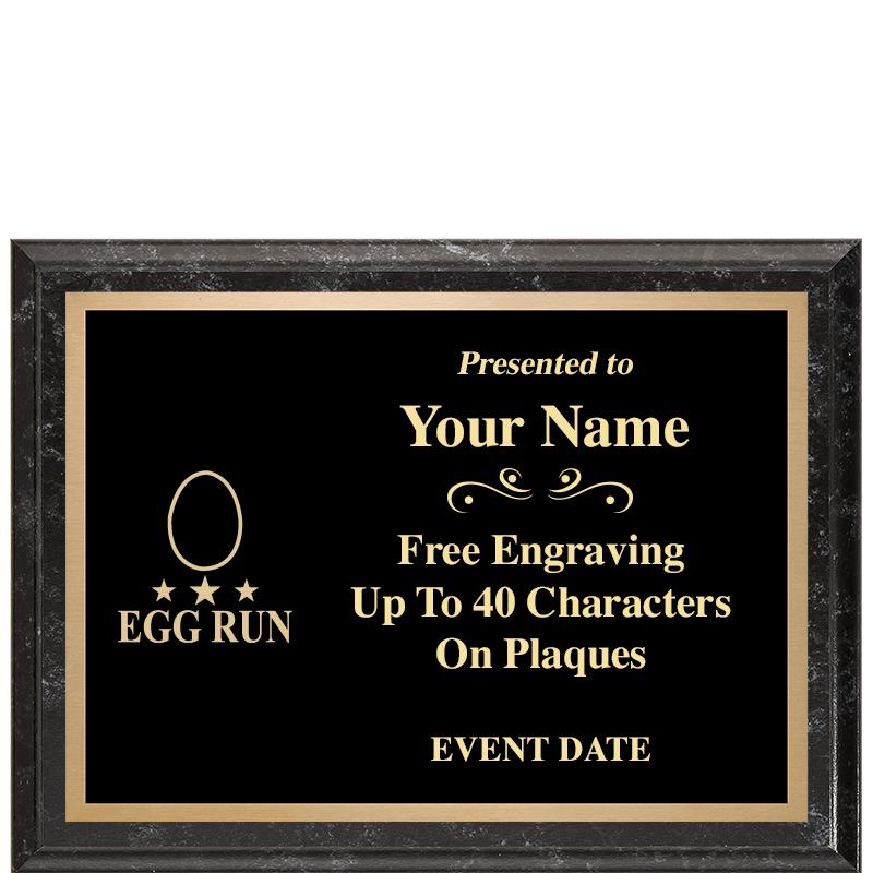 8x6 BLACK MARBLEIZED PLAQUE