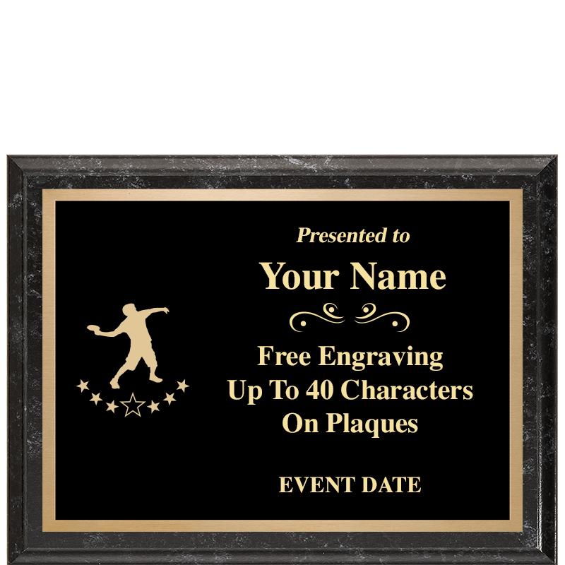 8x6 BLACK MARBLEIZED PLAQUE