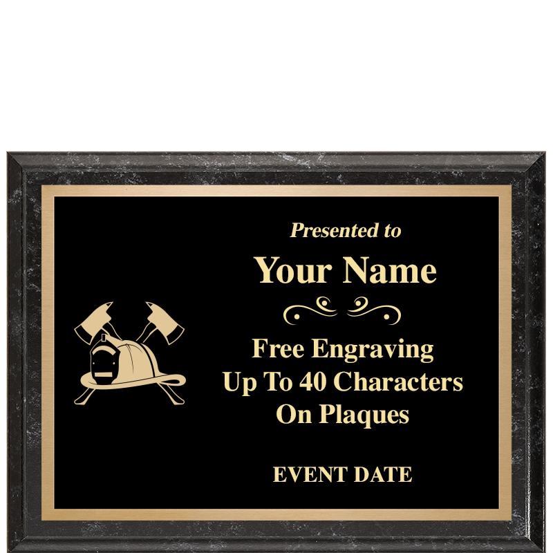 8x6 BLACK MARBLEIZED PLAQUE