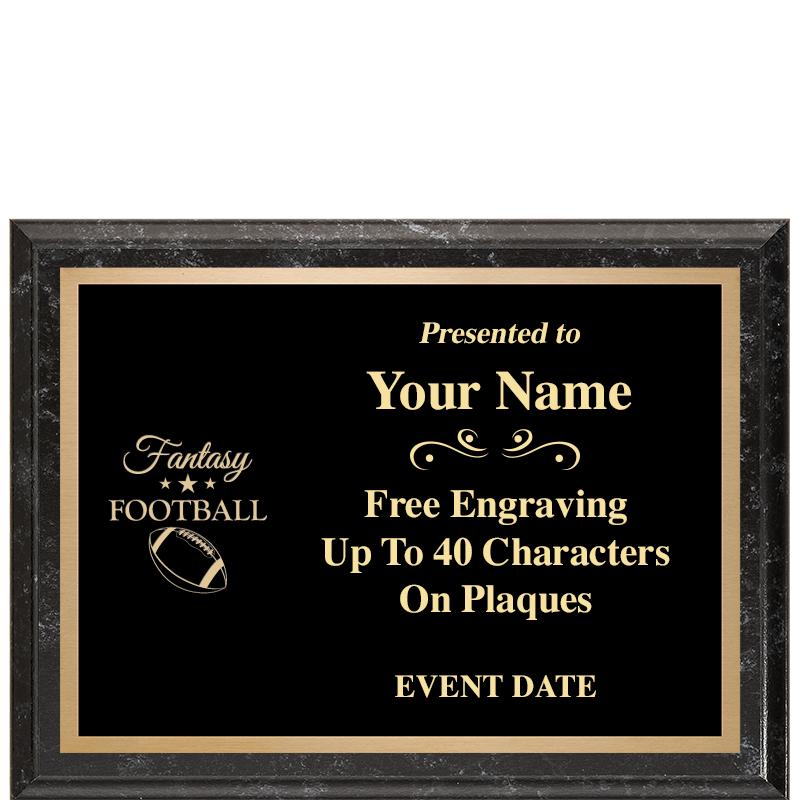 8x6 BLACK MARBLEIZED PLAQUE