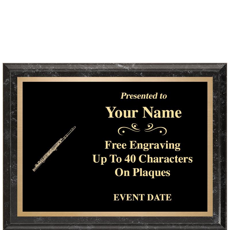 8x6 BLACK MARBLEIZED PLAQUE