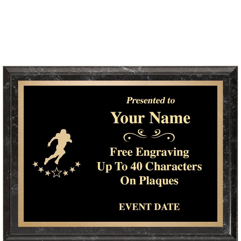 8x6 BLACK MARBLEIZED PLAQUE