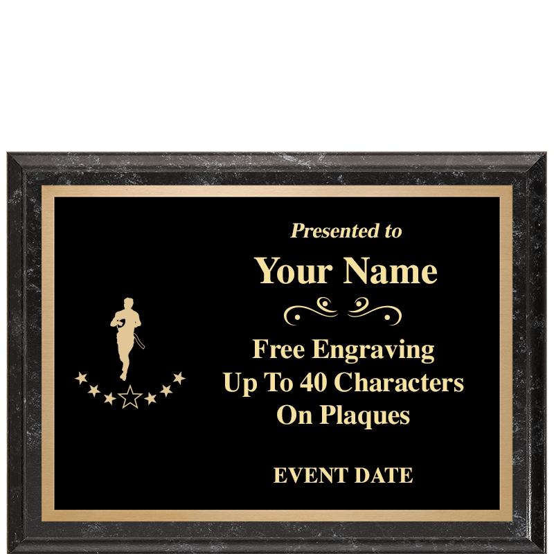 8x6 BLACK MARBLEIZED PLAQUE