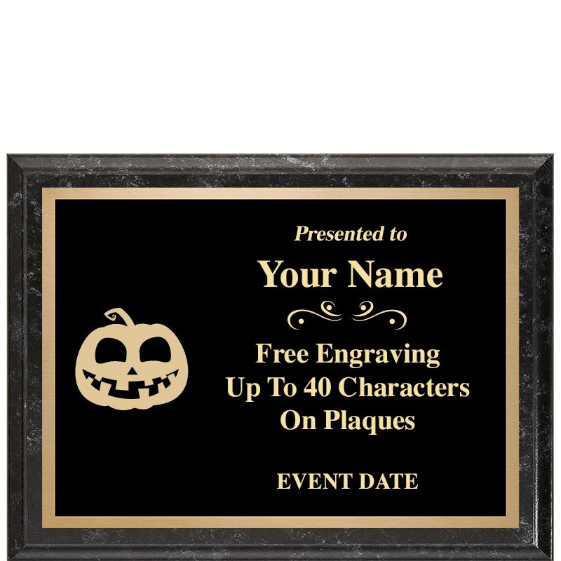 8x6 BLACK MARBLEIZED PLAQUE