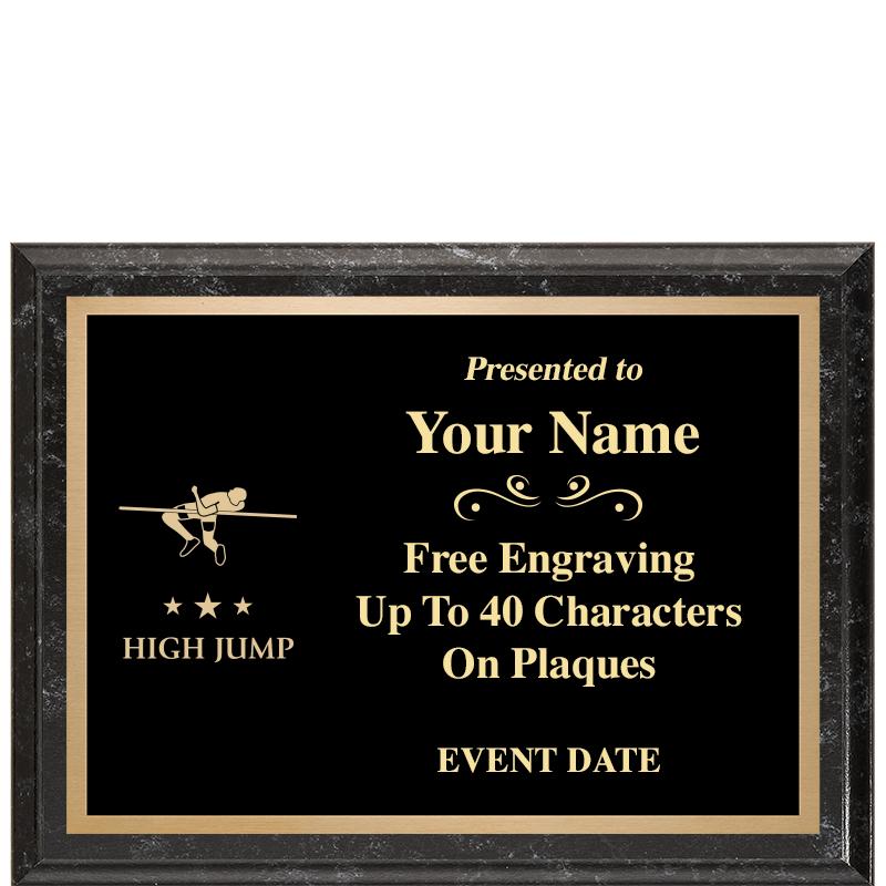 8x6 BLACK MARBLEIZED PLAQUE