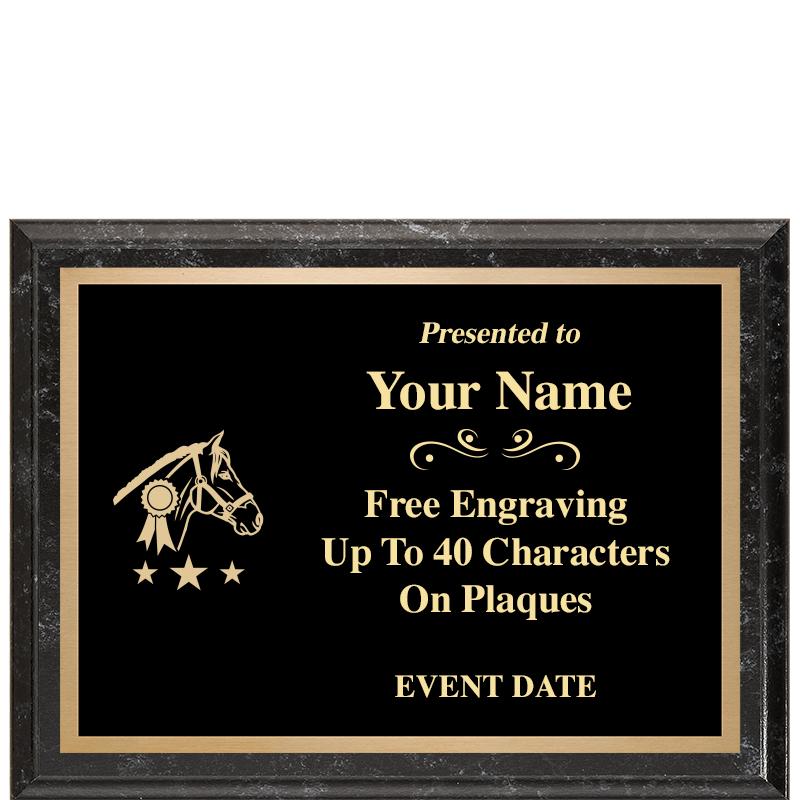 8x6 BLACK MARBLEIZED PLAQUE