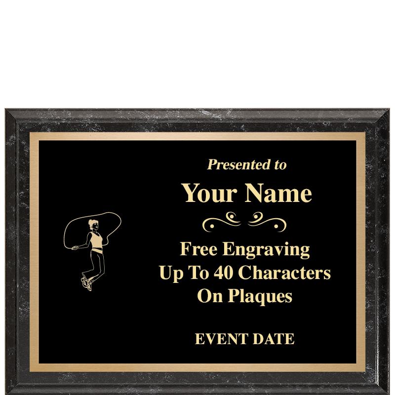 8x6 BLACK MARBLEIZED PLAQUE