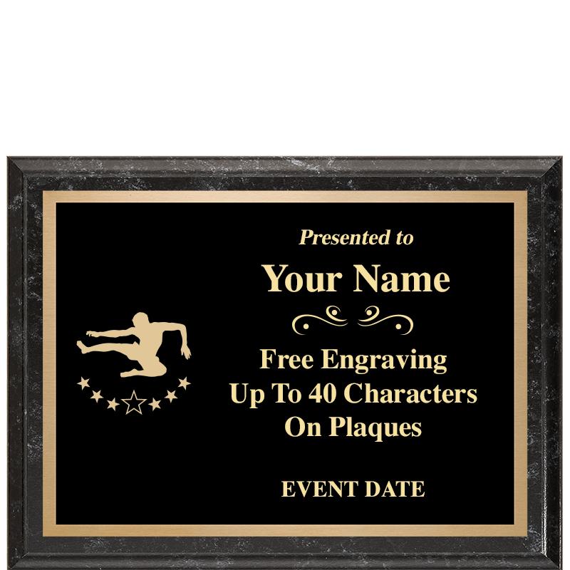 8x6 BLACK MARBLEIZED PLAQUE